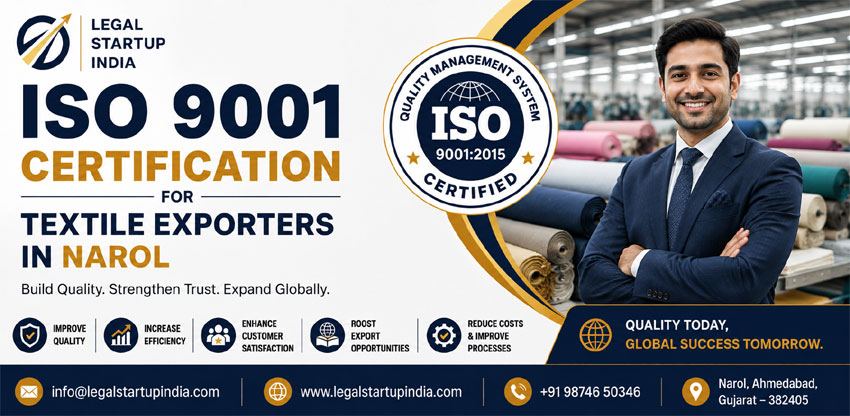 ISO 9001 Certification for Textile Exporters in Narol