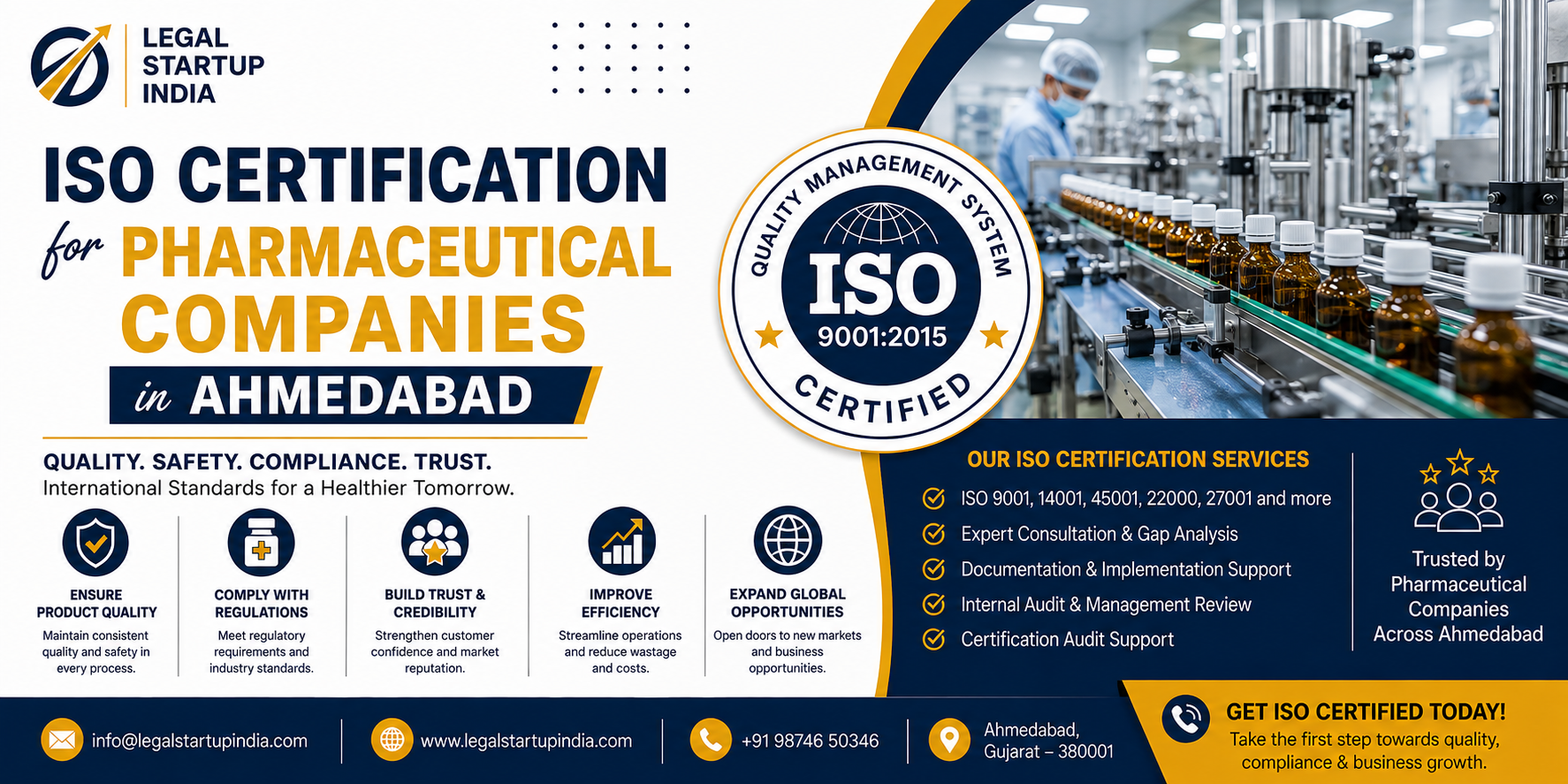 ISO Certification for Pharmaceutical Companies in Ahmedabad